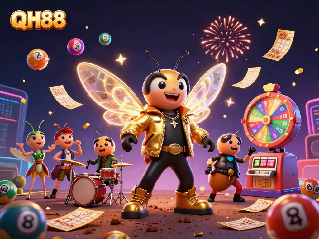 Experience exhilarating gameplay with QH88's energetic casino scene full of dynamic game elements.