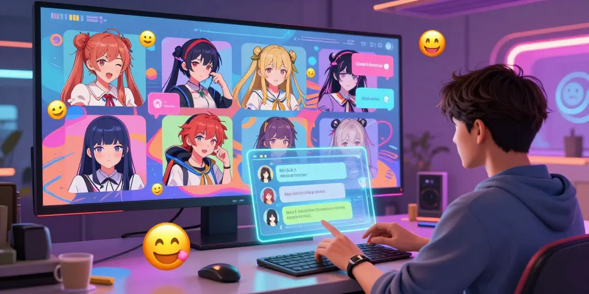 Engaging free ai ecchi chat with interactive anime characters in vibrant virtual landscape.